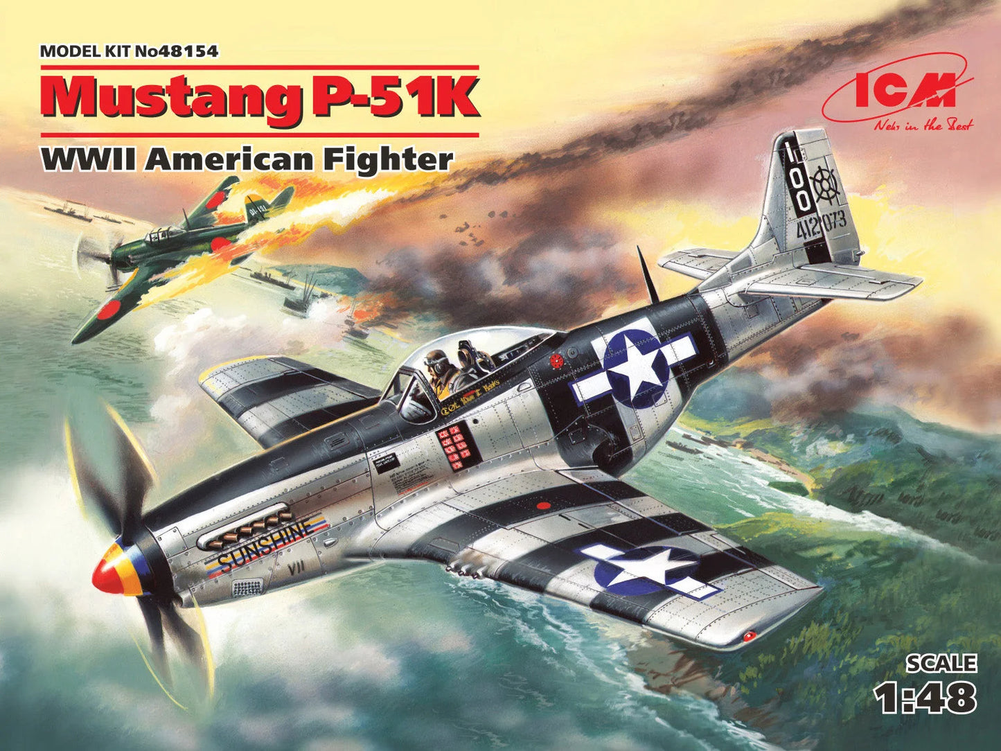 ICM Aircraft 1:48 - Mustang P-51K, WWII American Fighter Plane - ICM48154 - Product Image