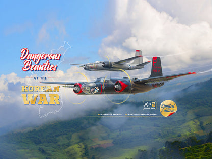 ICM 'Dangerous Beauties of the Korean War' Set of 2 B-26 Invaders 1:48 scale model kit box art ICM48277