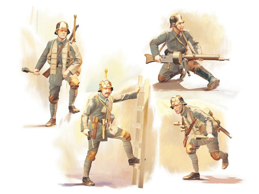 ICM Figures 1:35 - German Sturmtruppen (1918) 4 Figures - ICM35692 - Product Image
