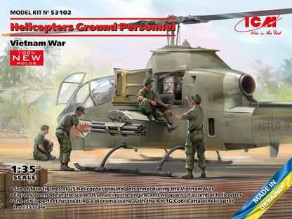 ICM Figures 1:35 - Helicopter Ground Personnel (Vietnam War) 4 Figures - ICM53102 - Product Image