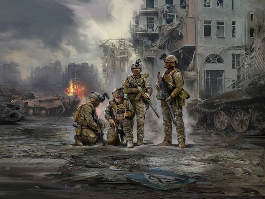 ICM Figures 1:35 - "Quietly Came, Quietly Went" Special Operations Forces of Ukraine (4 Figures) - ICM35752 - Product Image