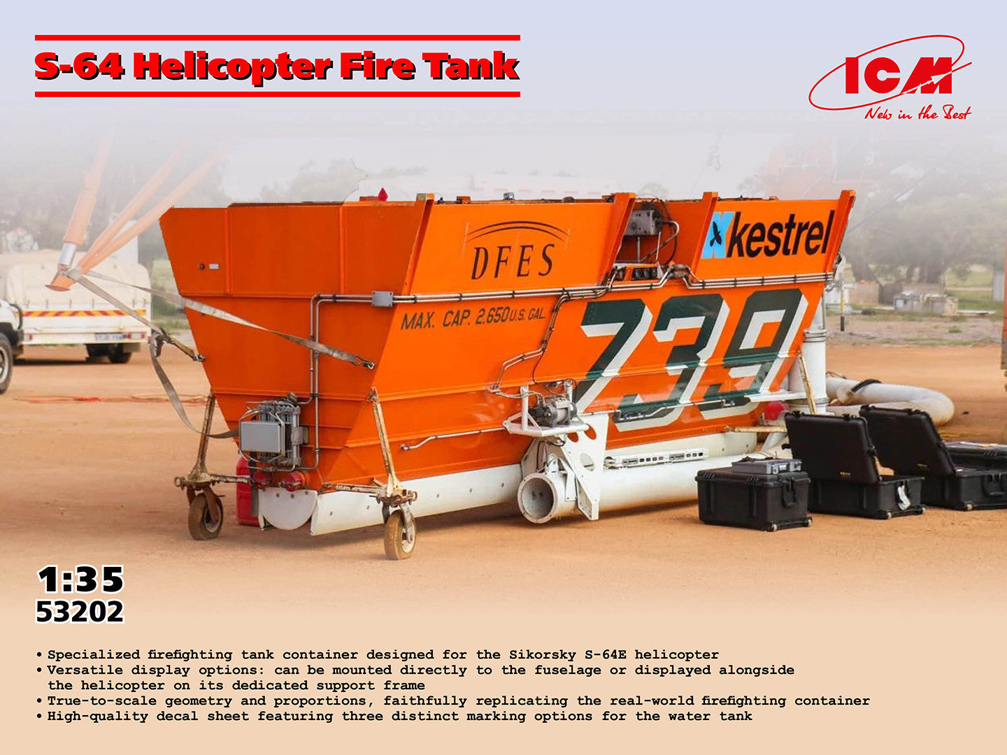 ICM S-64 Helicopter Fire Tank ICM53202 -- box