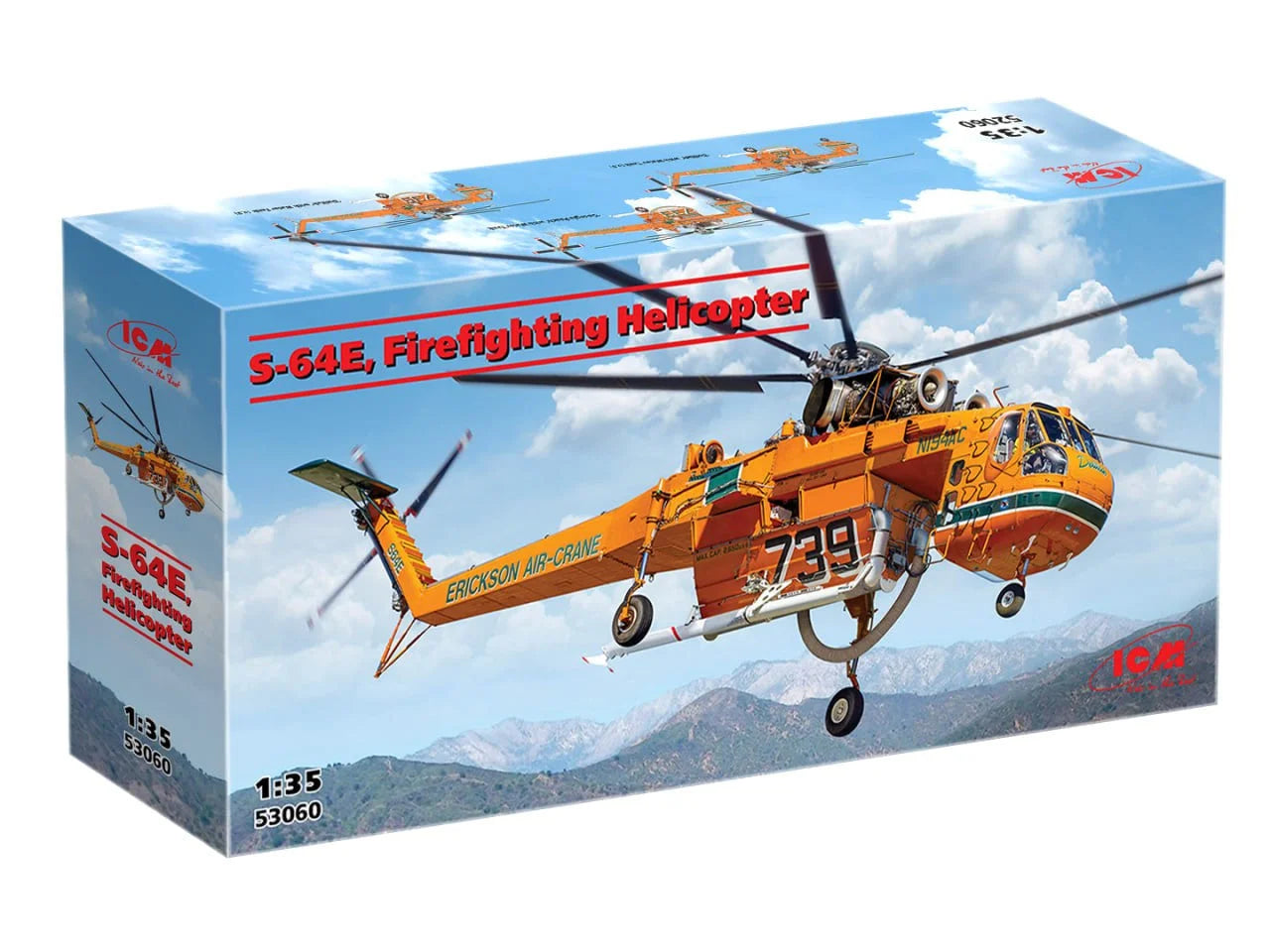 ICM Vehicles 1:35 - Sikorsky S-64E Skycrane, Firefighting Helicopter - ICM53060 - Product Image