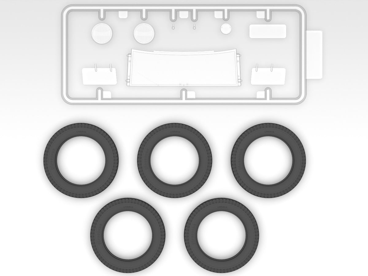 ICM 1 24 Daring Robbery Ford Model A ICM24055 – dashboard and tyre sprue
