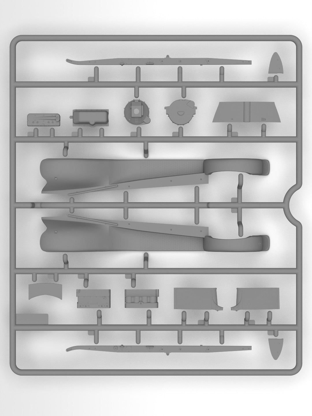 ICM 1 24 Daring Robbery Ford Model A ICM24055 – chassis sprue