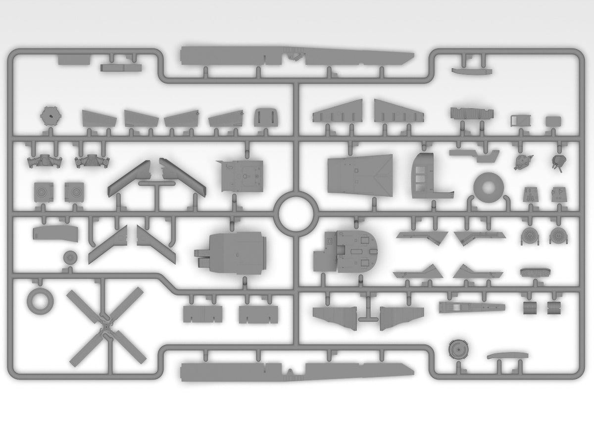 ICM 1 72 Sikorsky CH-54A Tarhe ICM72002 – undercarriage and detail sprue