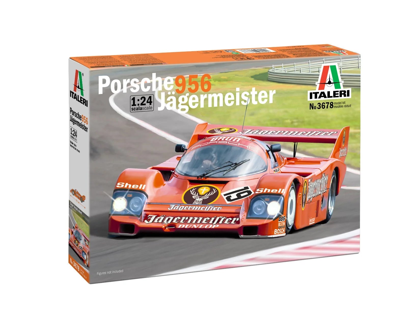 Italeri 1/24 Cars - Porsche 956 Jägermeister Racing Cars - 3678 - Product Image