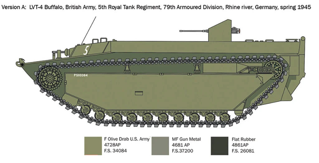 Italeri 1/35 Military - LVT-4 Water Buffalo - 6752 - Product Image