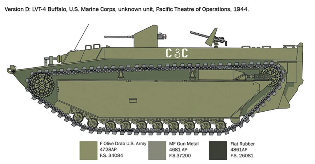 Italeri 1/35 Military - LVT-4 Water Buffalo - 6752 - Product Image