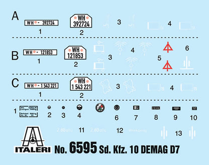Italeri 1/35 Military - SD KFZ 10 Demag with LE IG18 & Crew - 6595 - Product Image