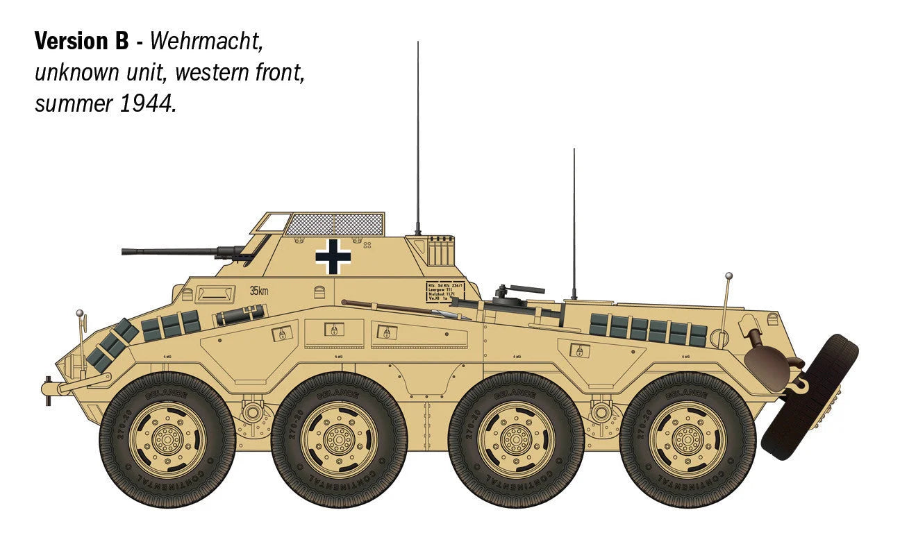 Italeri 1/35 Military - Sd.Kfz. 234/1 Armoured Cars - 6757 - Product Image