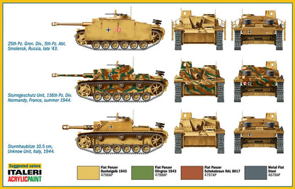 Italeri 1/72 Military - Sd.Kfz.142/1 Sturmgeschutz (Set of 2 Fast Assembly Models) - 7522 - Product Image