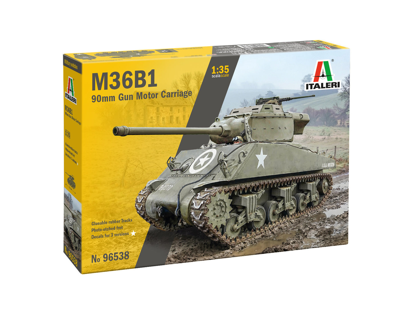 Italeri 90mm GMC M36B1 Tank Destroyer 96538 -- box