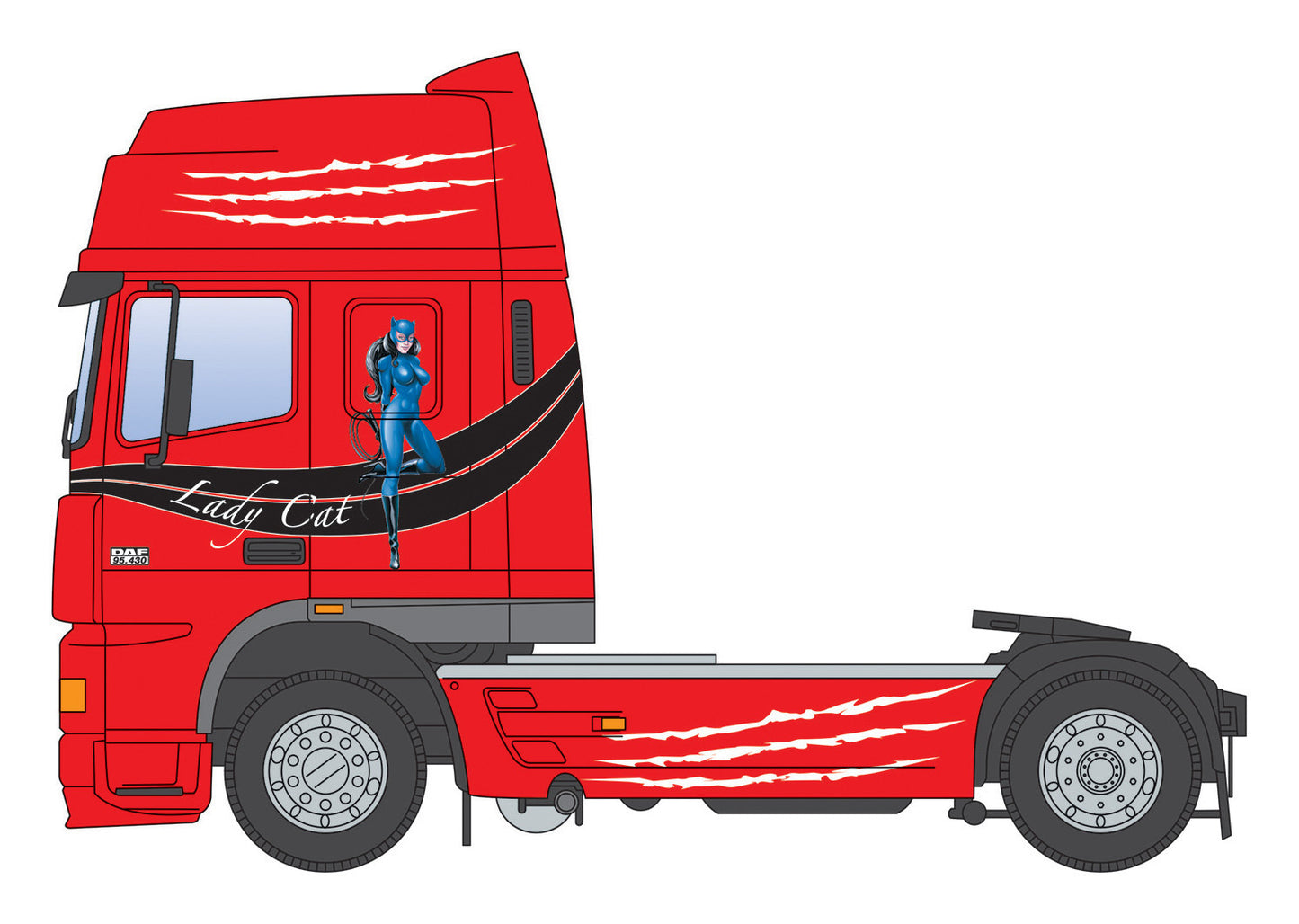 Italeri DAF XF 95 Super Space Cab Truck 93834 -- decal placement profile