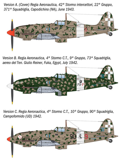Italeri Macchi MC.202 Folgore 2840 -- decal placement profile