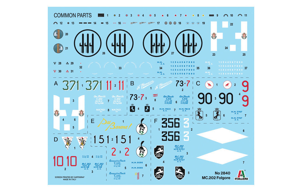 Italeri Macchi MC.202 Folgore 2840 -- sprue