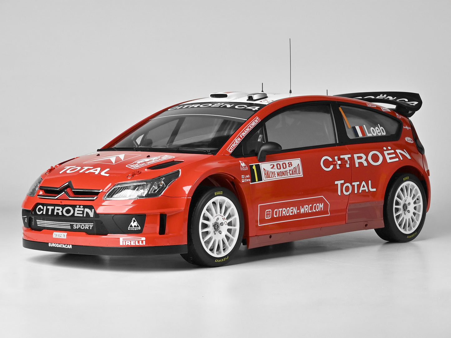 IXO Collections - Citroën C4 WRC 2008 Red 1/8 Scale Metal & Plastic Kit - IXCCC4FK