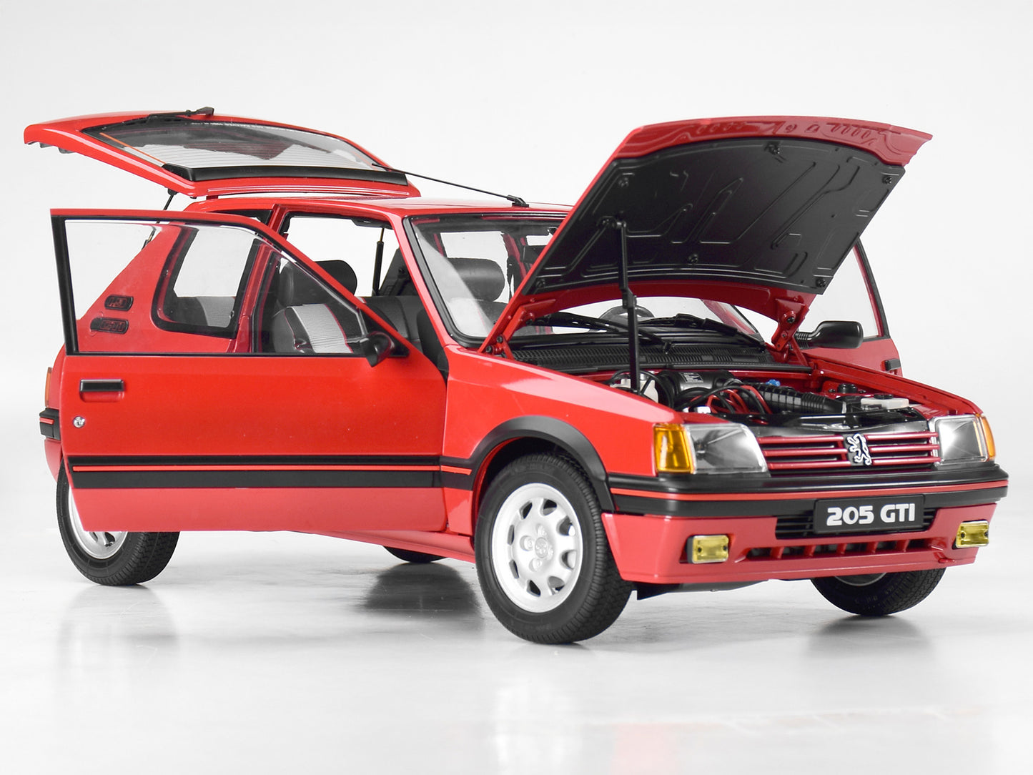 IXO Collections - Red Peugeot 205 1.9 GTI 1/8 Scale Metal & Plastic Kit - IXCPEUFK