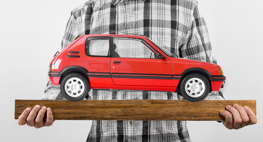 IXO Collections - Red Peugeot 205 1.9 GTI 1/8 Scale Metal & Plastic Kit - IXCPEUFK