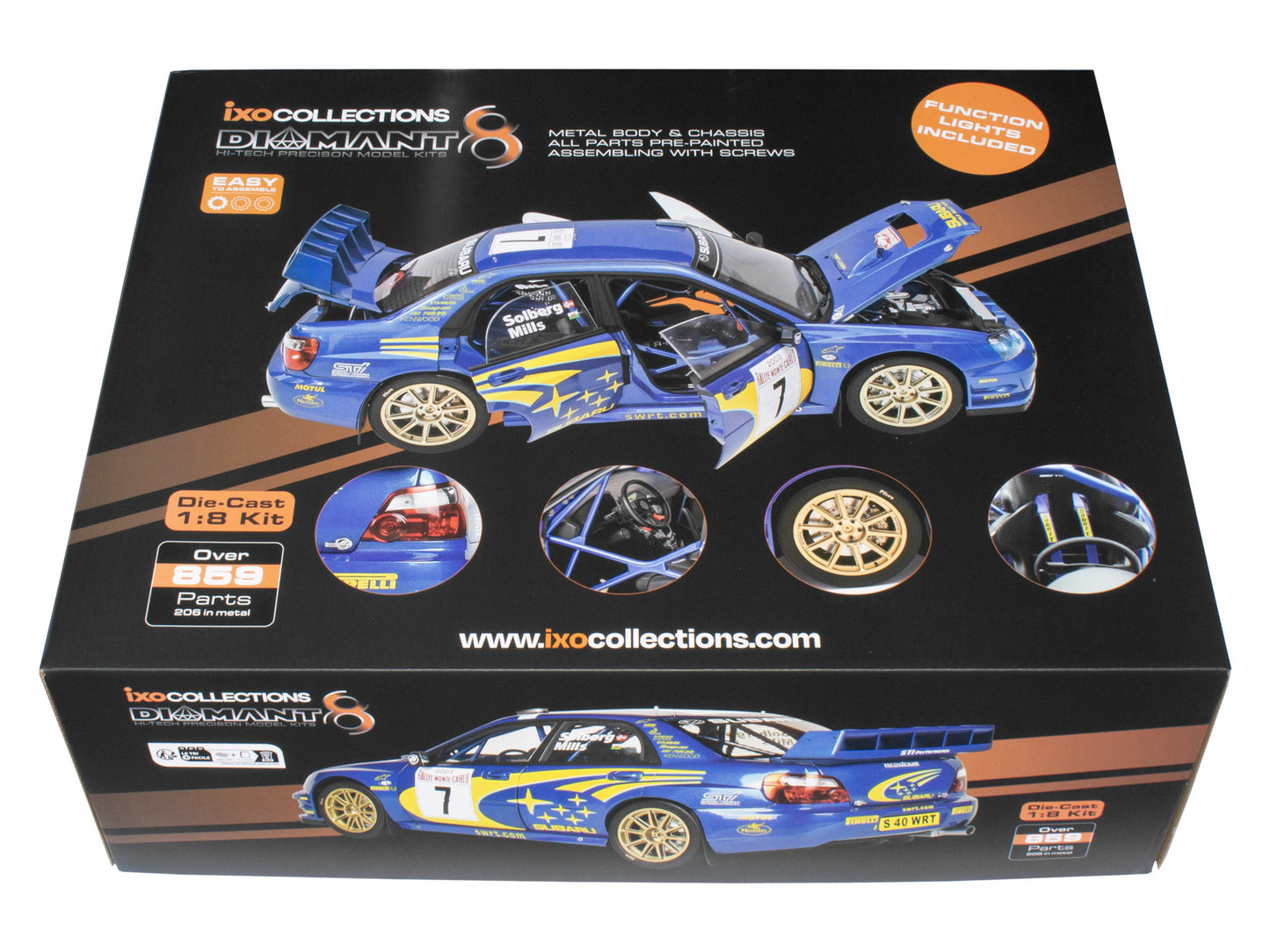 IXO Collections - Subaru Impreza 1/8 Scale Metal & Plastic Kit - IXCSUBFK
