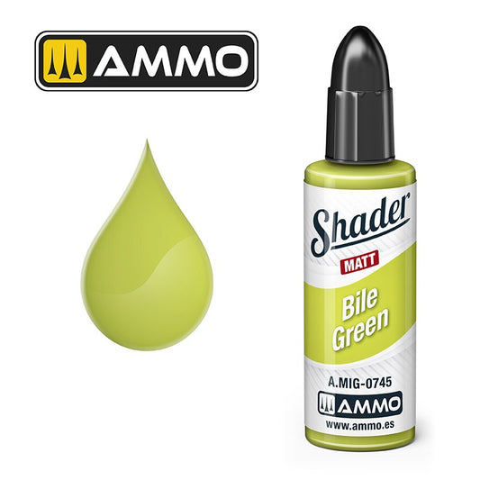 Ammo by MIG Shader - A.MIG-0745 Matt Shader Bile Green 17ml