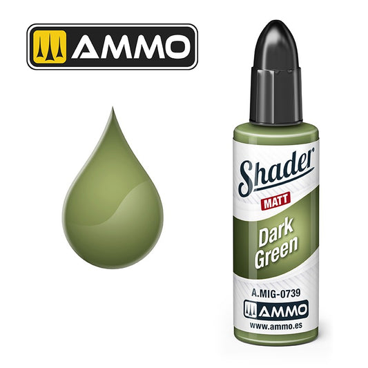 Ammo by MIG Shader - A.MIG-0739 Matt Shader Dark Green 17ml