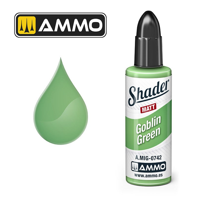 Ammo by MIG Shader - A.MIG-0742 Matt Shader Goblin Green 17ml