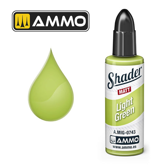 Ammo by MIG Shader - A.MIG-0743 Matt Shader Light Green 17ml