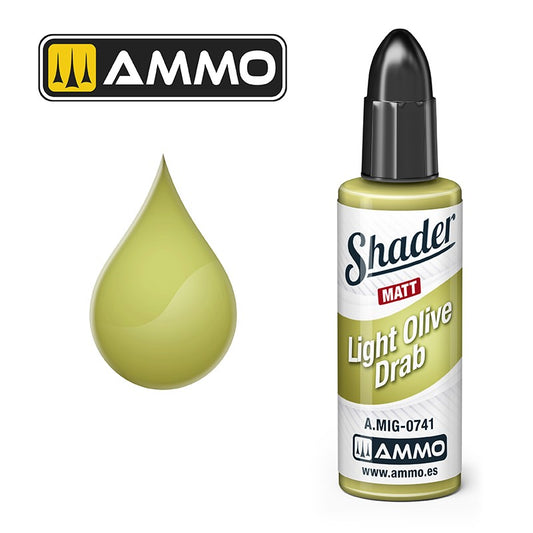 Ammo by MIG Shader - A.MIG-0741 Matt Shader Light Olive Drab 17ml