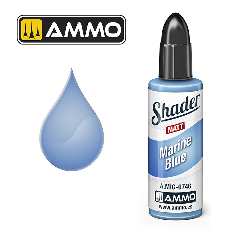 Ammo by MIG Shader - A.MIG-0748 Matt Shader Marine Blue 17ml