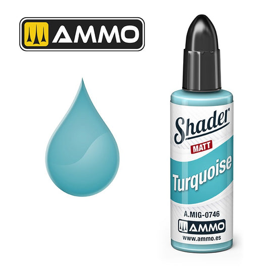 Ammo by MIG Shader - A.MIG-0746 Matt Shader Turquoise 17ml