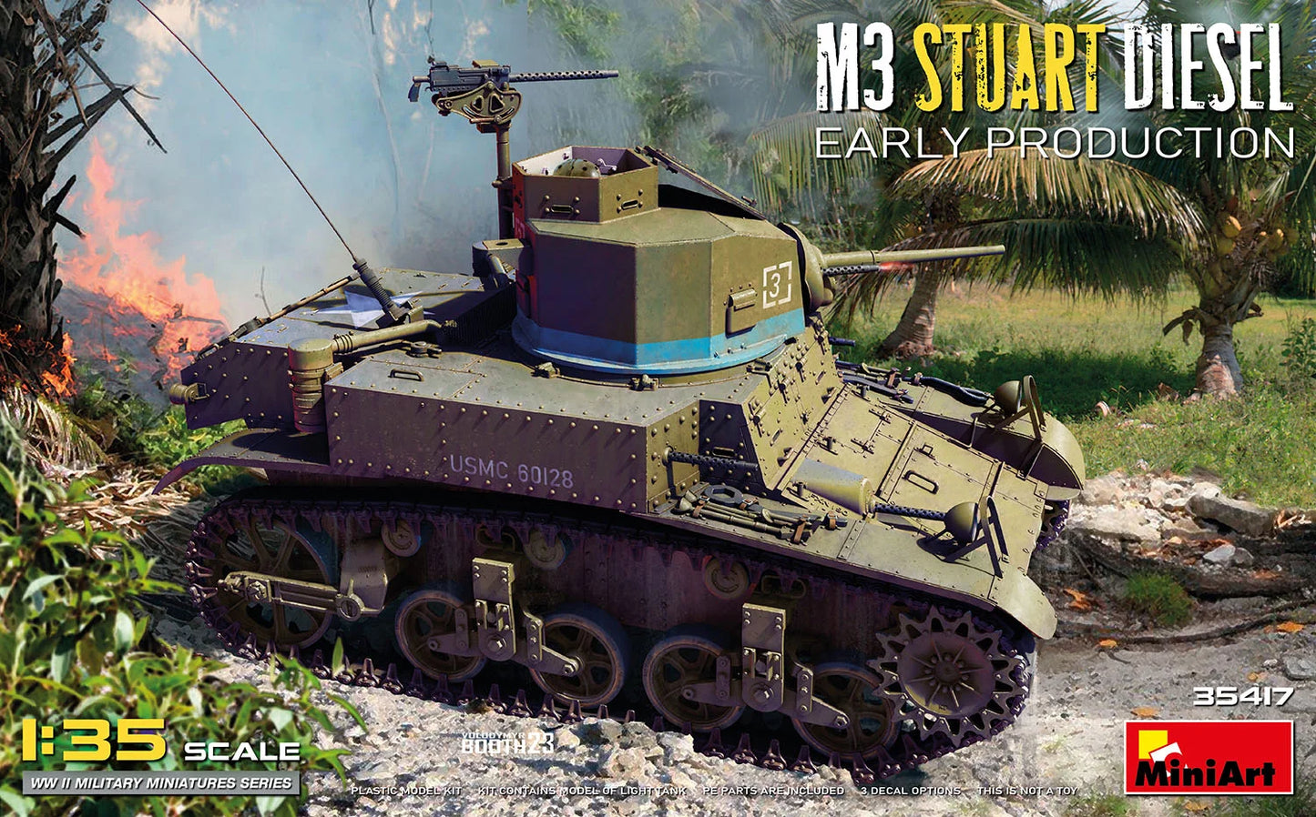 MiniArt 1/35 - M3 Stuart Diesel Early Production 35417 - Product Image