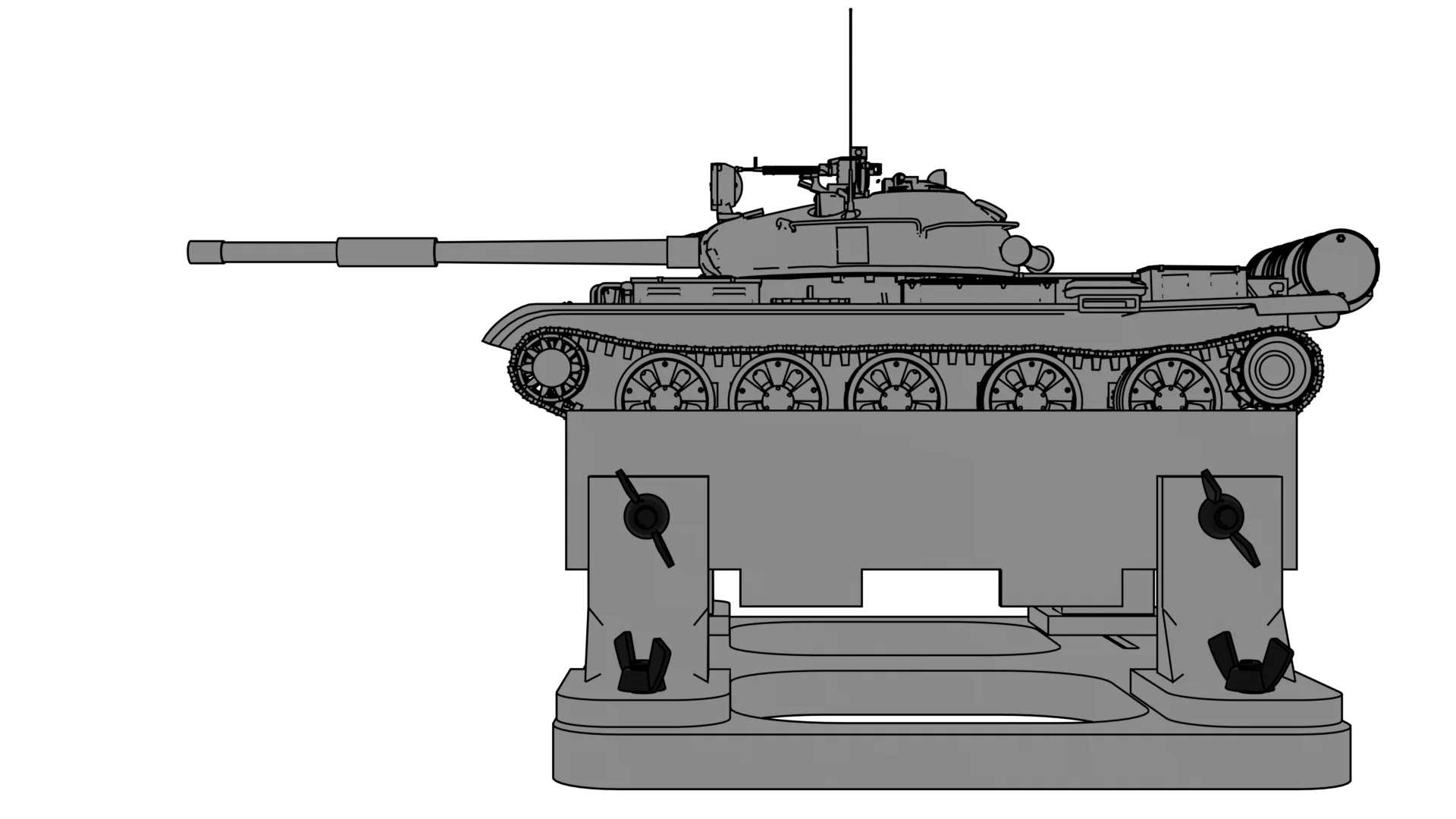 Model AFV Berth / Building Cradle for scales 1/72 to 1/35 - Product Image