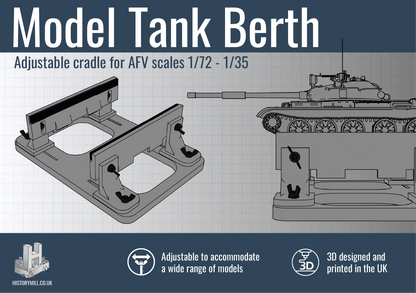 Model AFV Berth / Building Cradle for scales 1/72 to 1/35 - Product Image