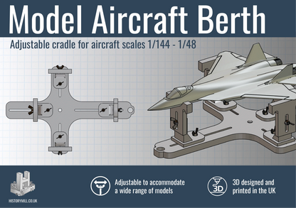 Model Aircraft Berth / Building Cradle for scales 1/144 to 1/48 - Product Image