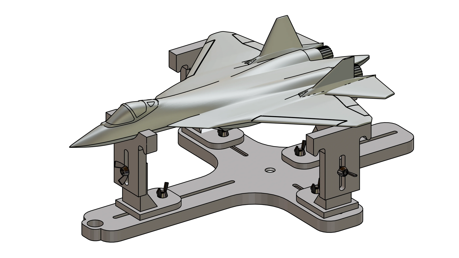 Model Aircraft Berth / Building Cradle for scales 1/72 to 1/24 - Product Image