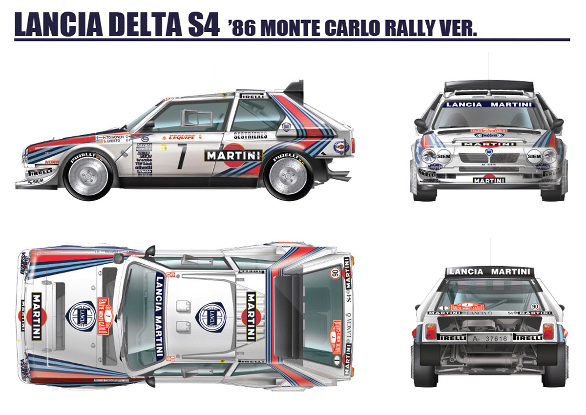 NUNU 1/24 Cars - Lancia Delta S4 Martini Montecarlo 1986 - NU24030