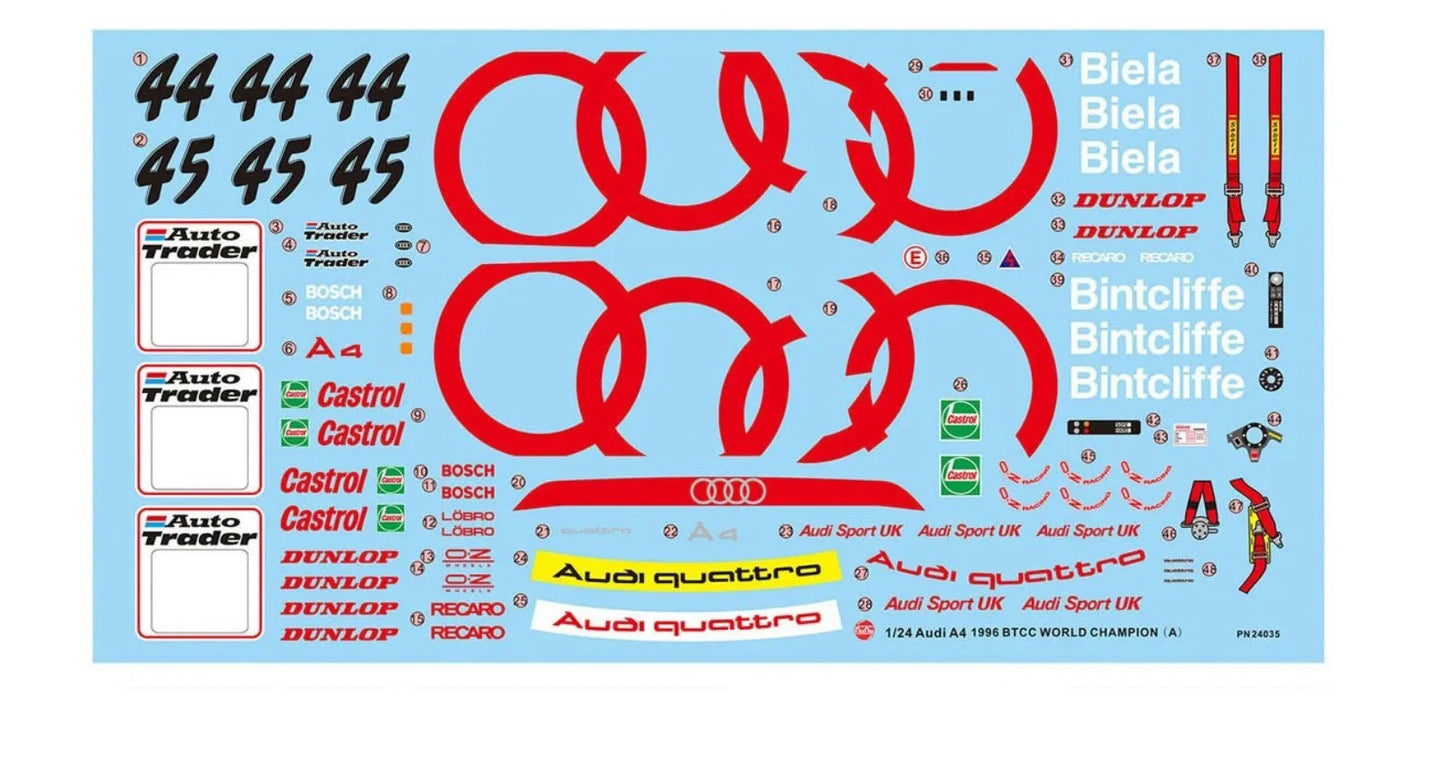 NUNU 1/24 Cars - Audi A4 BTCC 1996 World Champion - NU24035 - Product Image