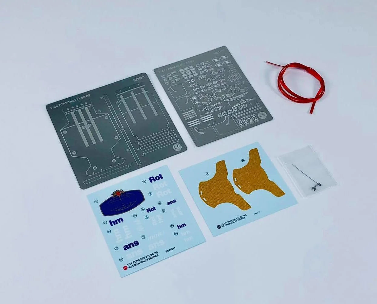 NUNU 1/24 Cars  - Etching Detail Parts: Porsche 911 1984 Oman Rall - NU24011E - Product Image