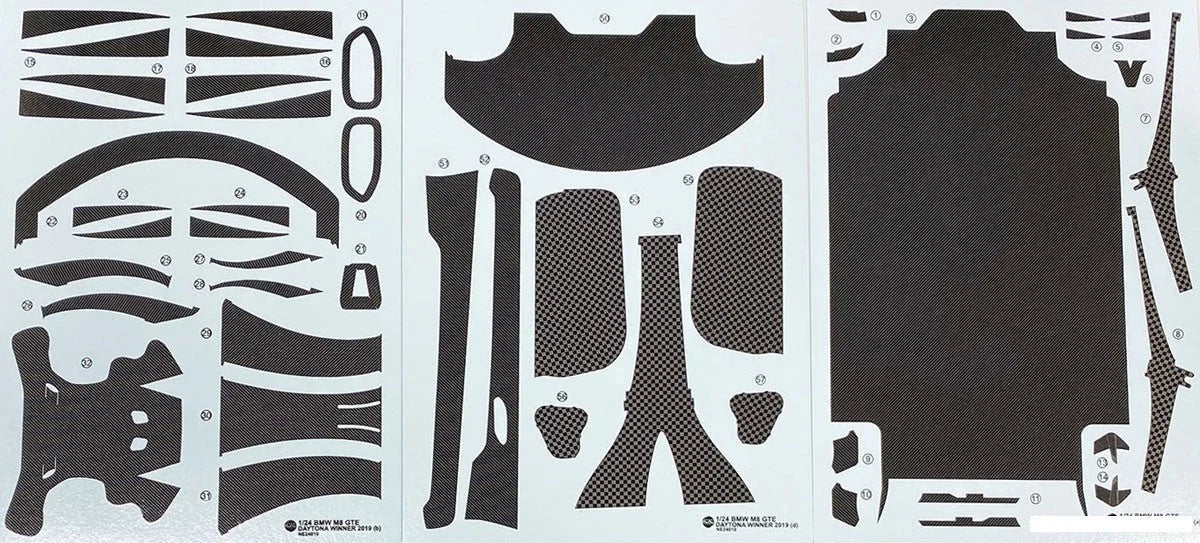 NUNU 1/24 Cars  - Etching Details Parts BMW M8 Gte 2019 Daytona Winne - NU24010E - Product Image