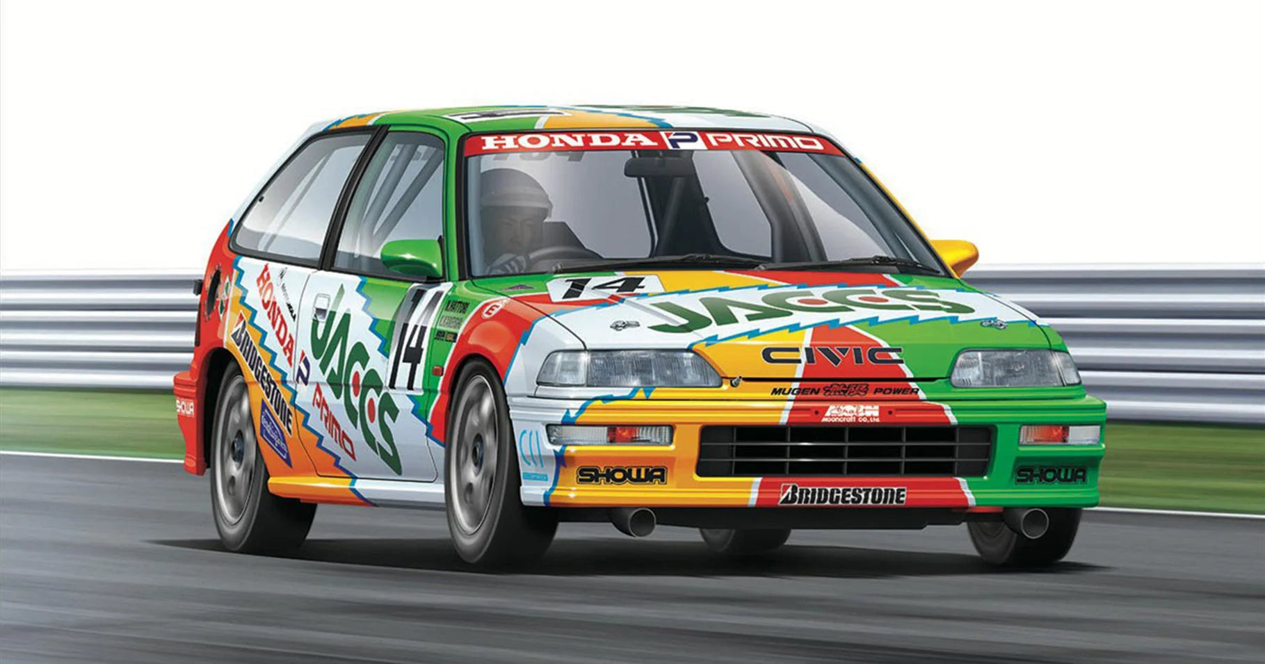 NUNU 1/24 Cars - Honda Civic Ef9 '92 Jtc (Aida) - NU24021 - Product Image