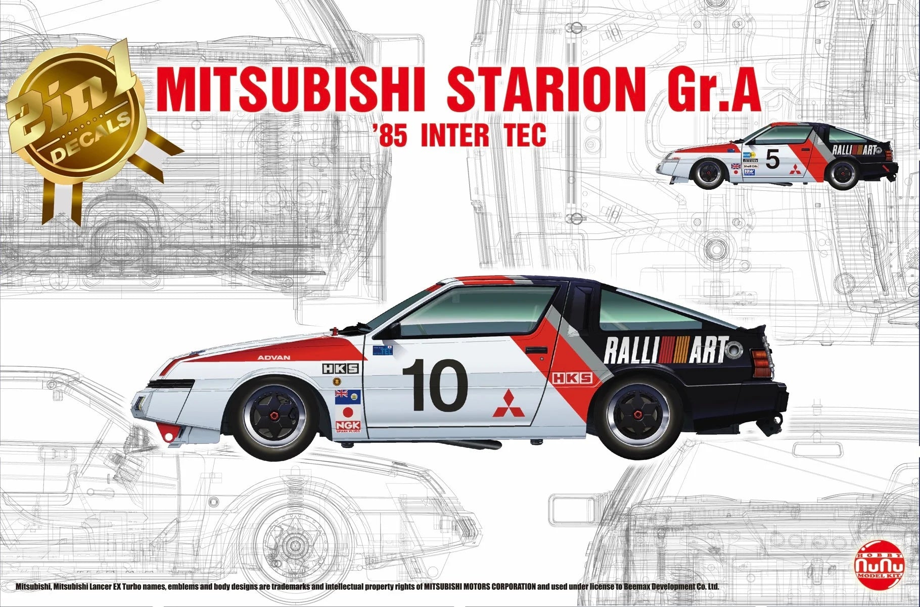 NUNU 1/24 Cars - Mitsubishi Starion '85 Japan Tec - NU24031 - Product Image