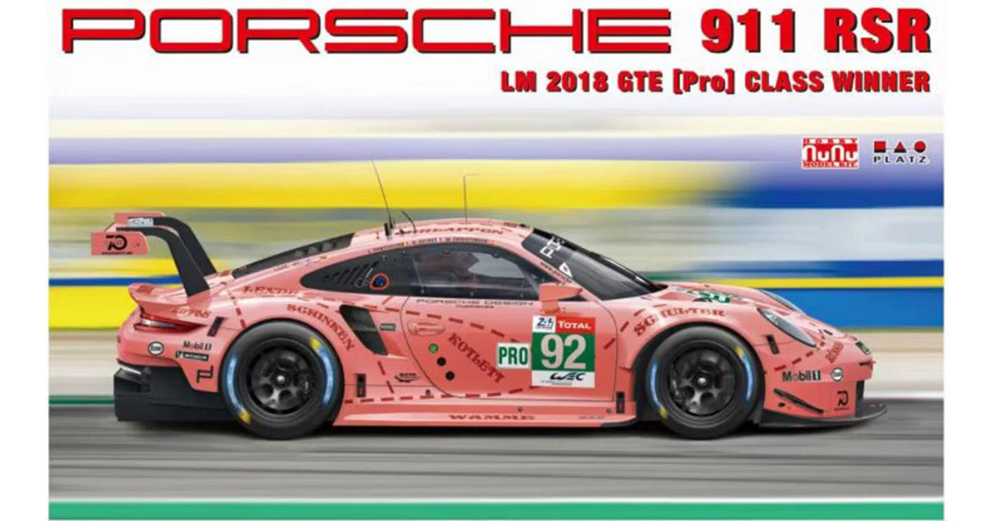 NUNU 1/24 Cars - Porsche 911 992 LM 18 Pink Pig - NU24040 - Product Image