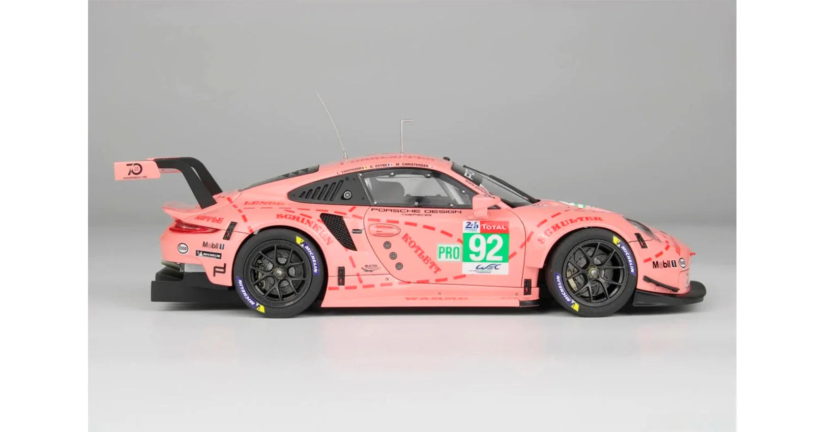 NUNU 1/24 Cars - Porsche 911 992 LM 18 Pink Pig - NU24040 - Product Image