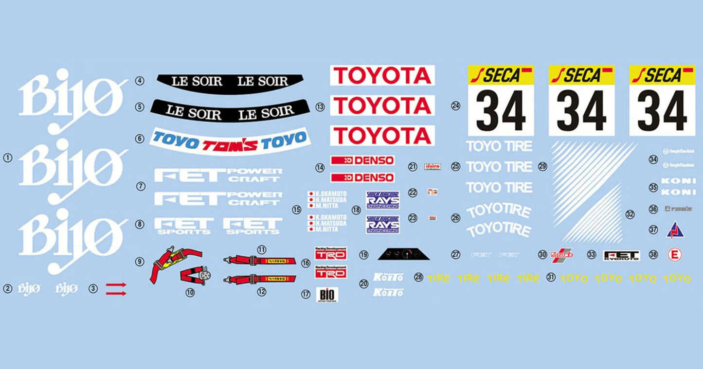 NUNU 1/24 Cars - Toyota Corolla Levin Ae92 24H Spa 1989 - NU24016 - Product Image