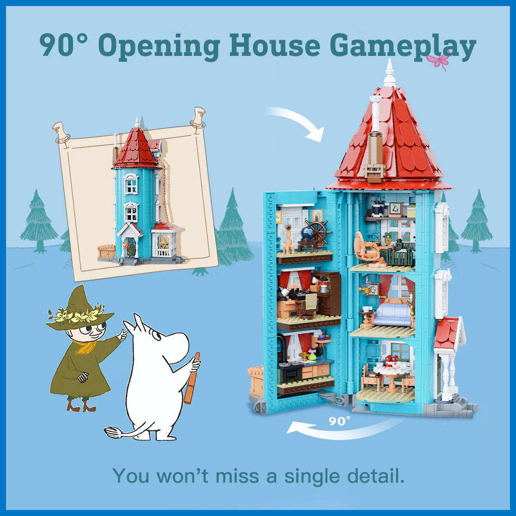 Pantasy Moomin House PA87201 – 90 degree opening house gameplay graphic