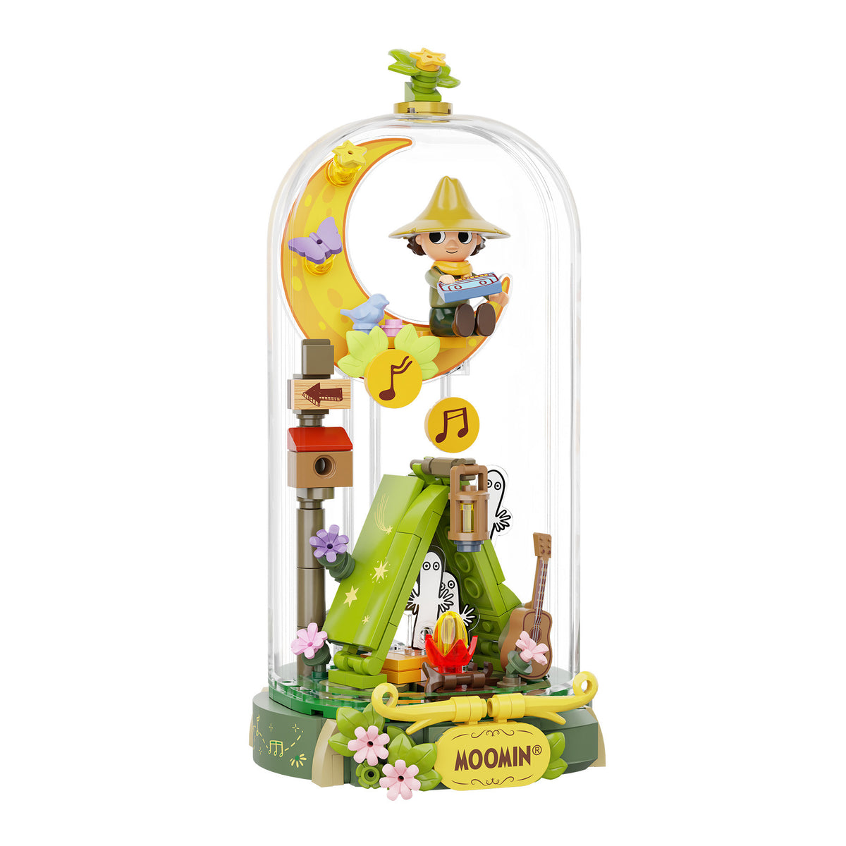 Pantasy Moomin Snufkins Concert PA87203 – assembled model in display dome