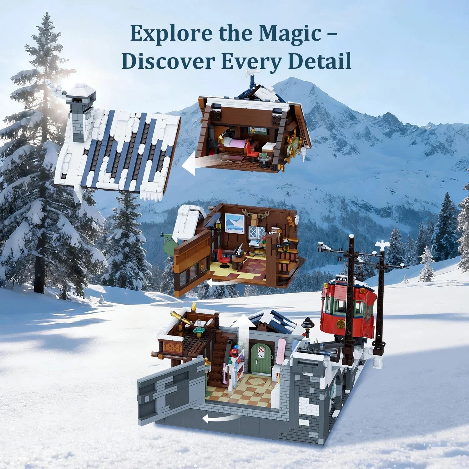 Pantasy - Mountain Summit Ski Cabin - 3135 Pcs - Pa85033 - Product Image