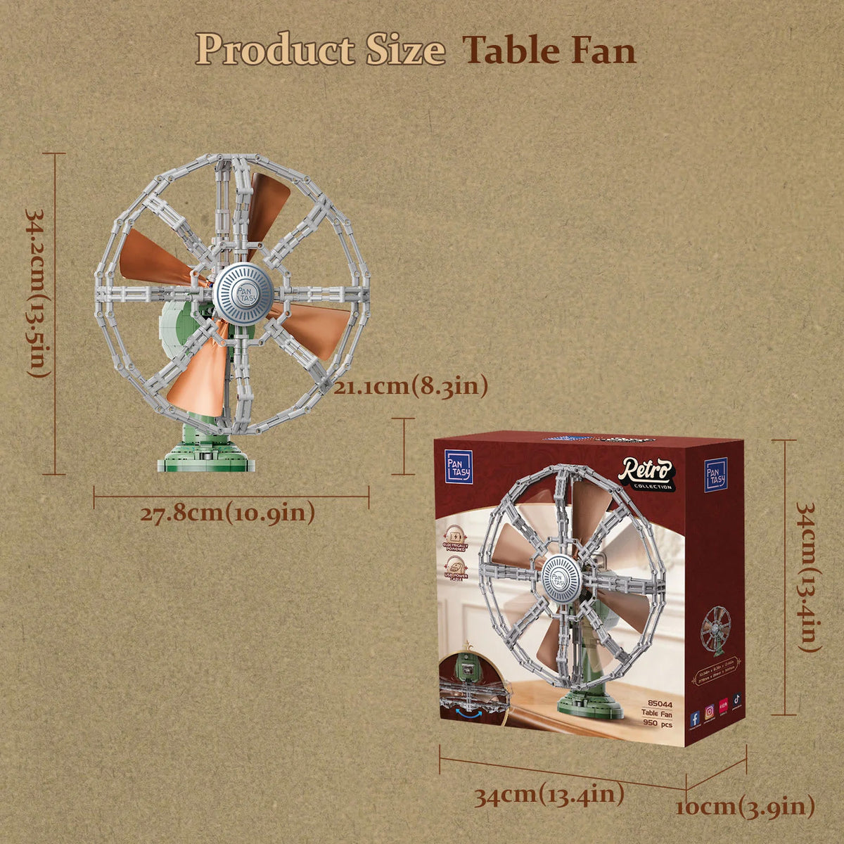 Pantasy Retro Table Fan PA85044 – view 7