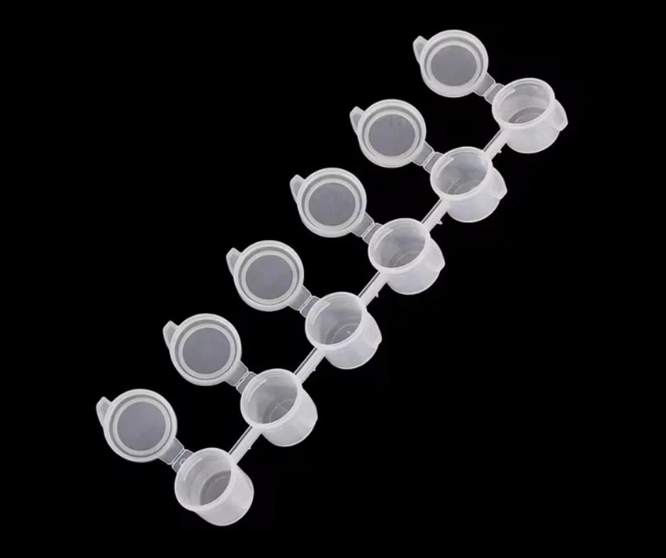 Plastic Paint Pots x6 (Linked) - Product Image